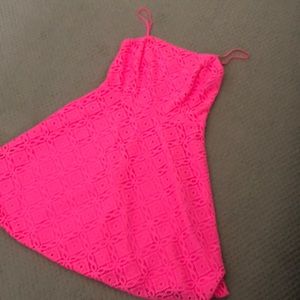 Lilly Pulitzer pink A line cocktail dress, medium